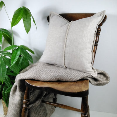 Namaste Single Fringed Pin Tuck Cushion