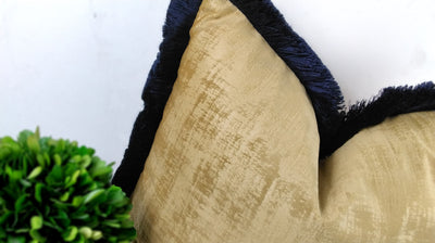 Azurite Fringed Cushion