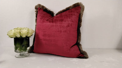 Azurite Fringed Cushion