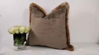 Azurite Fringed Cushion