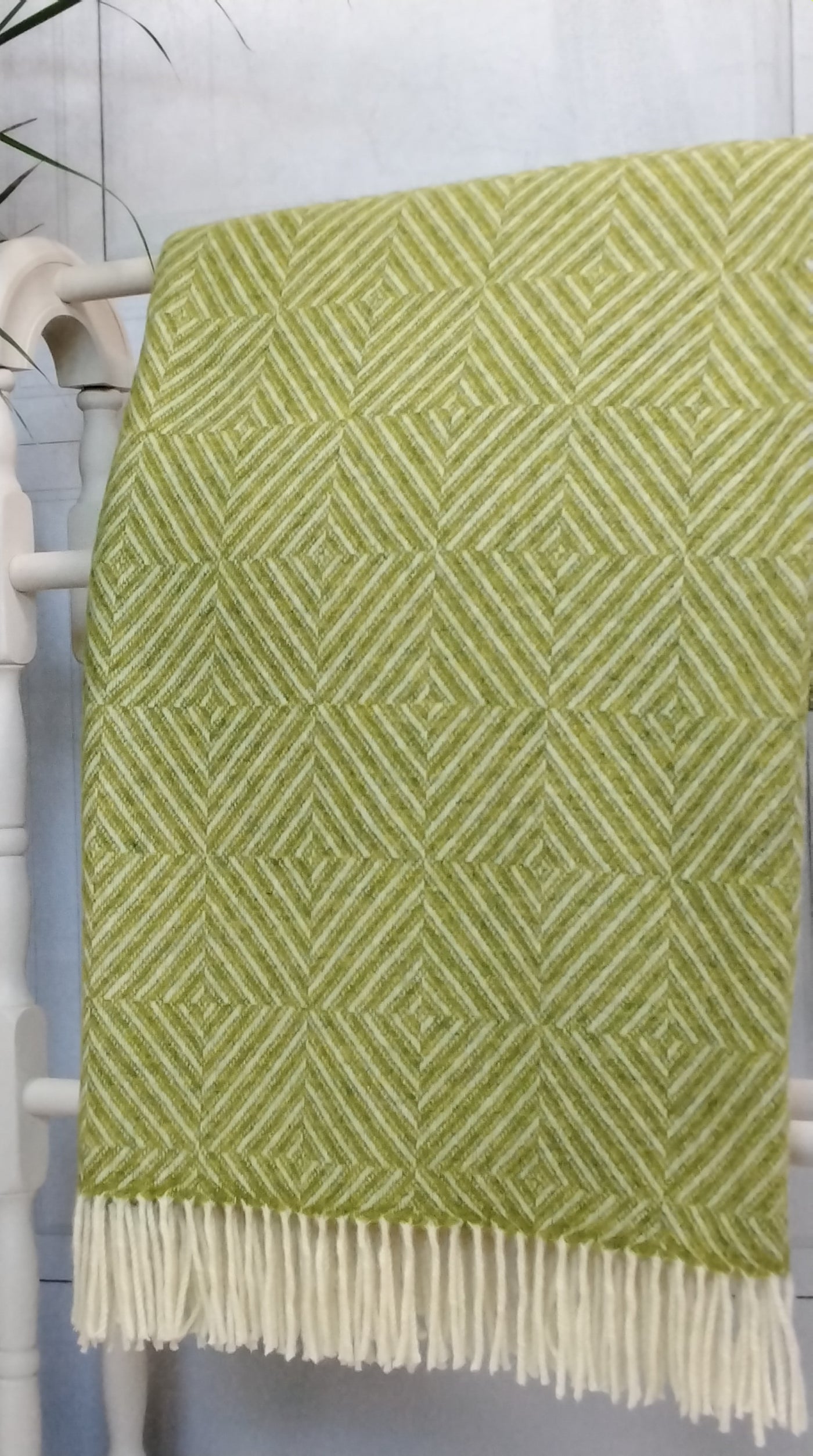 Lime Green Merino Wool Throw