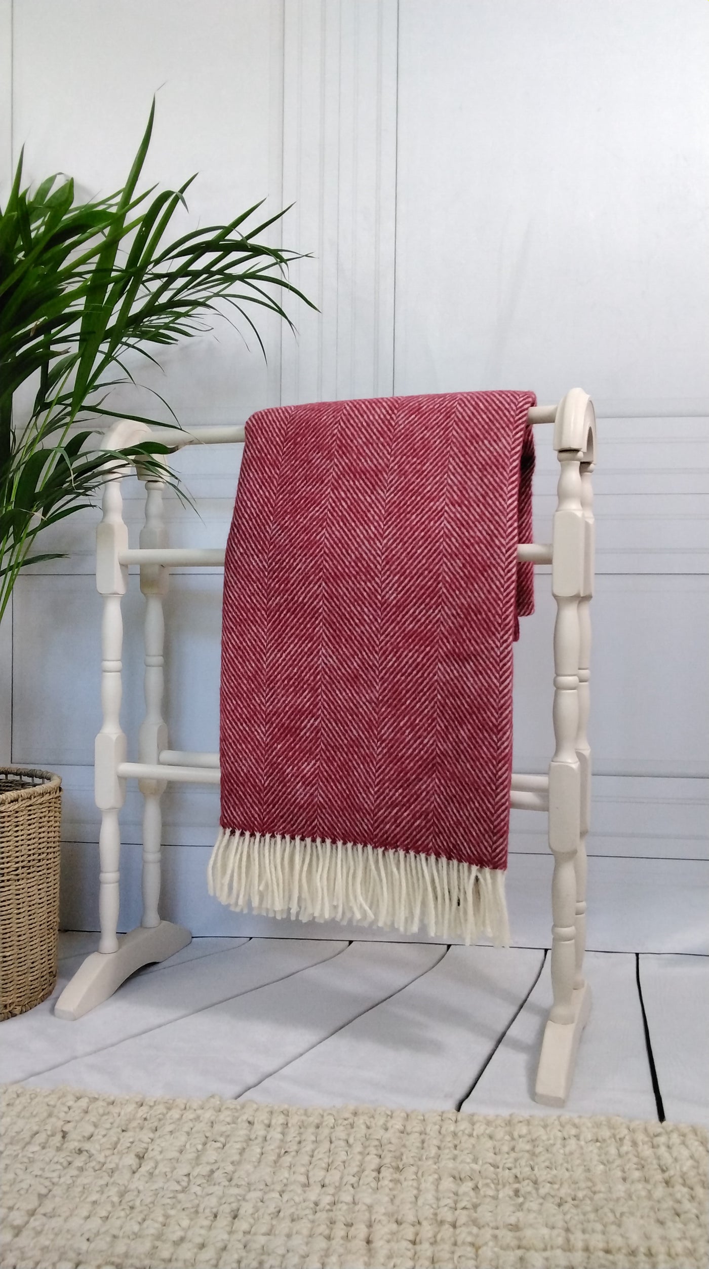 Raspberry Pure Wool Throw