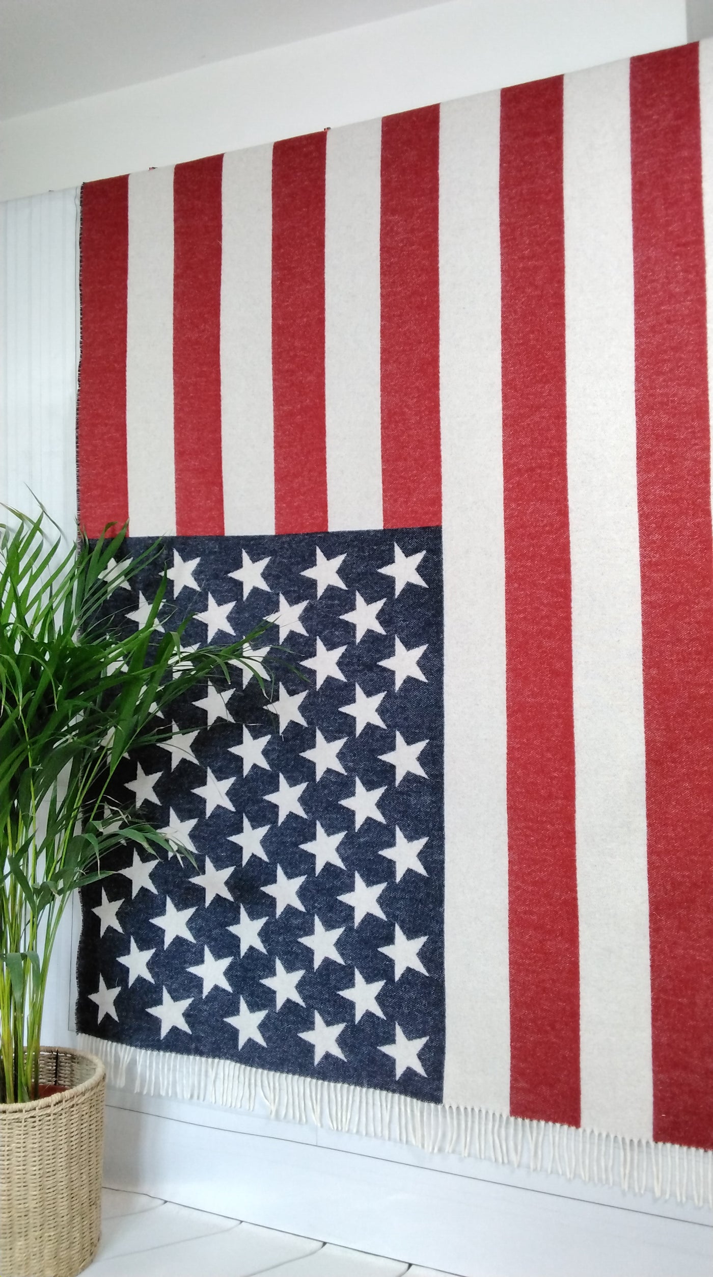 Luxury American Flag Throw