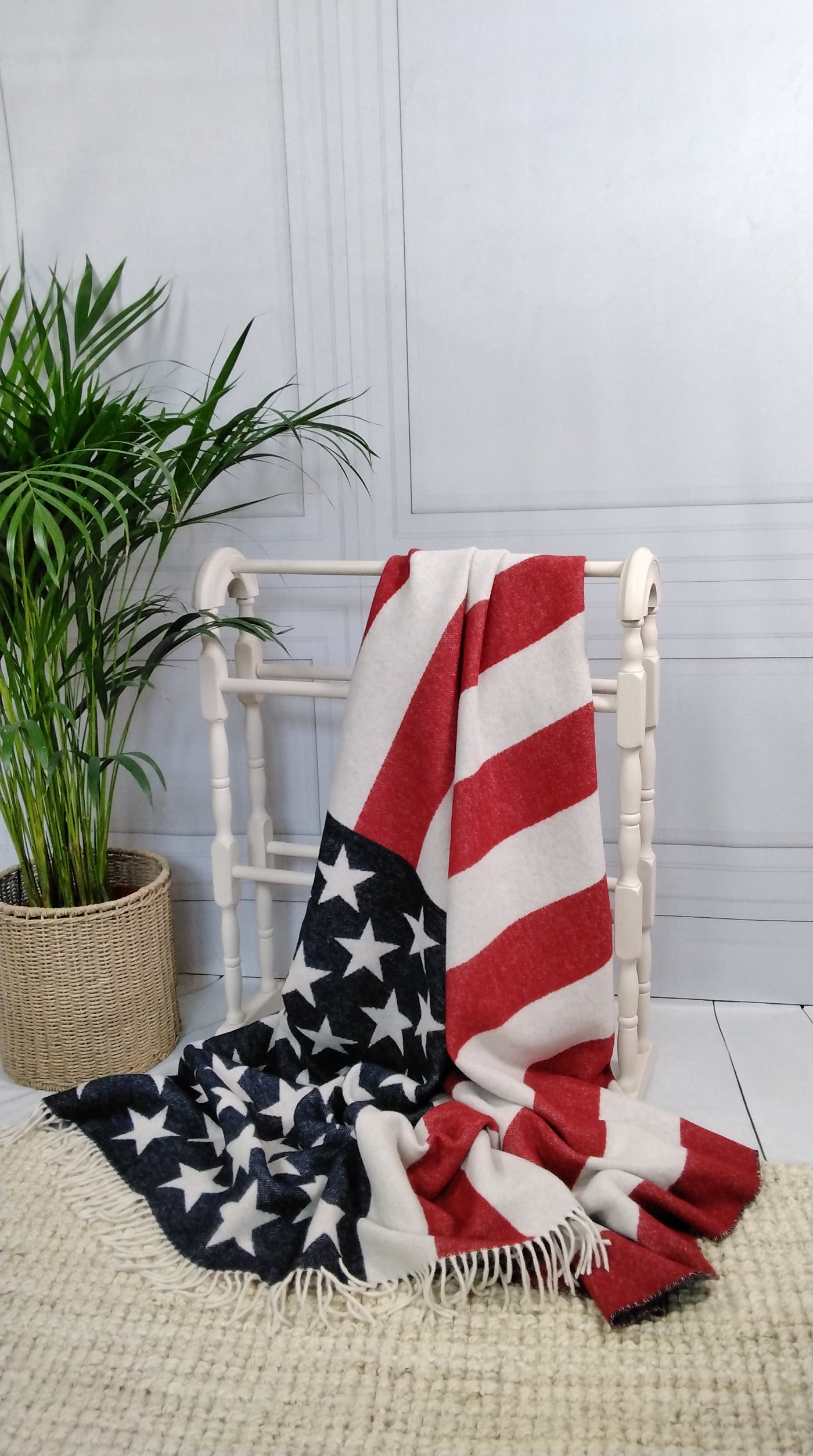 Luxury American Flag Throw