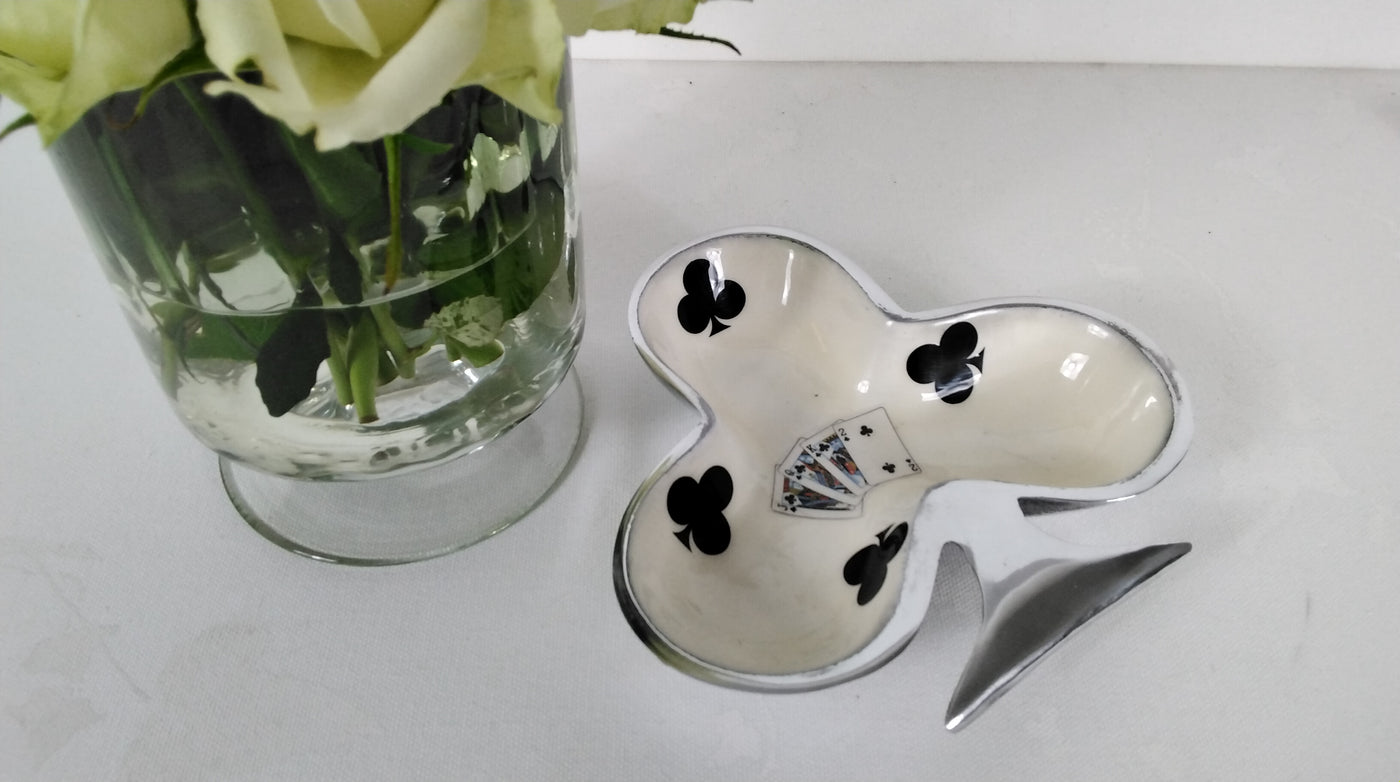 Set Four Playing Card Dishes