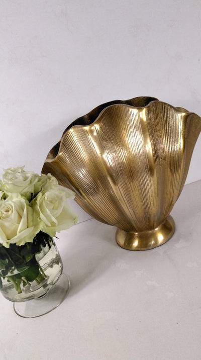 Golden Shell Vase
